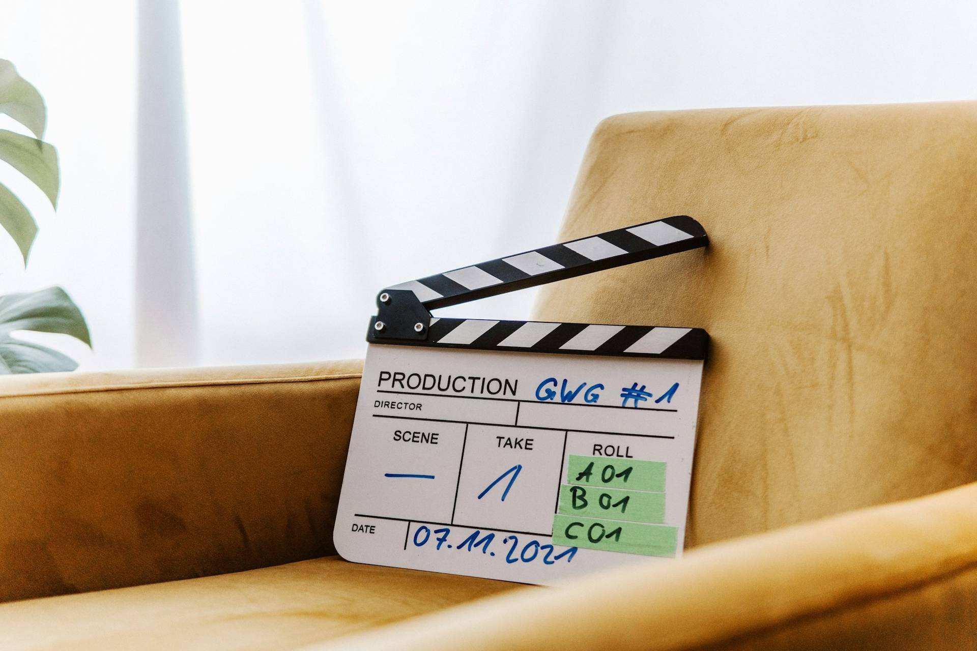 Director chair clapperboard